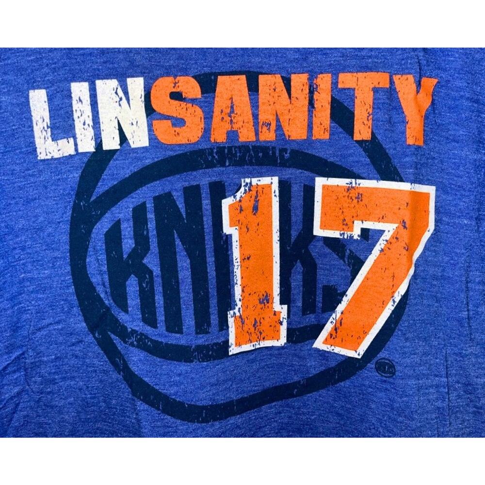 Jeremy Lin LINsanity New York Knicks Majestic Threads Tri Blend T Shirt Small - Picture 4 of 7